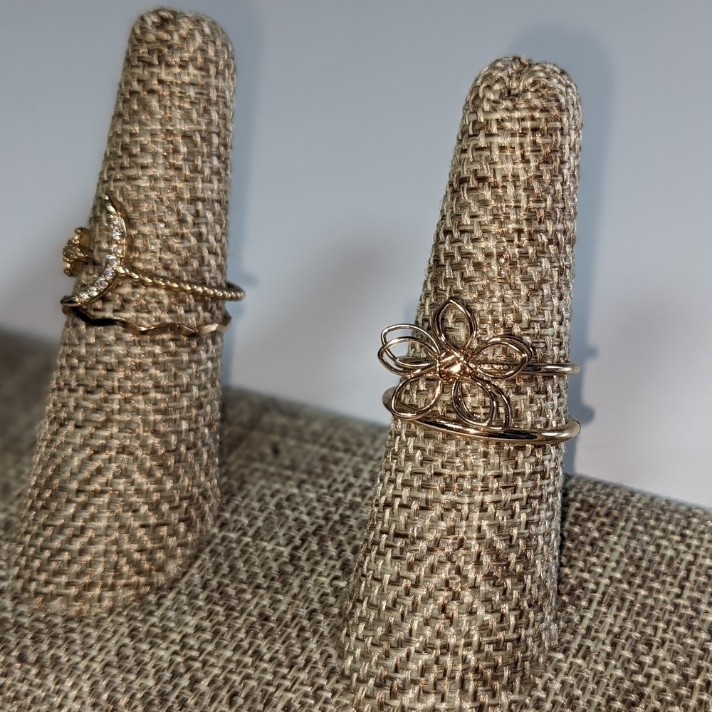 Stackable Gold Rings Set (x4) - Picture 9 of 9